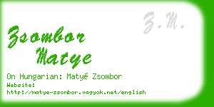 zsombor matye business card