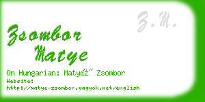zsombor matye business card
